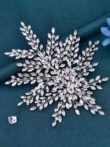 1 peça brilhante para cabeça de noiva, cristal completo, acessórios para cabelo de casamento, adequado para festa e fotografia de casamento