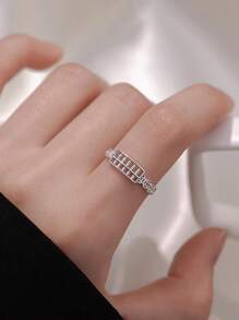 A Copper Coin Abacus Ring With A Unique Design, A High-End Versatile Ring For Women, A Plain Ring For The Index Finger, A New Style
