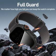 Apple Watch Case, Privacy Apple Watch Case Compatible With Apple Watch Series 10/9/8/7/6/5/4/Series SE2/SE , Privacy Tempered Glass Screen Protector,[Anti-Peeping] Full Coverage PC Hard Cover Bumper Compatible With Apple Watch Series (Black 40mm/41mm/42mm/44mm/45mm/46mm)