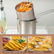 1 set, Préparez des repas délicieux frits avec cette casserole de friture japonaise Tempura - Parfaite pour les frites, le poulet et plus encore !