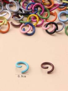 200pcs Assorted Color Open Loop Connectors DIY Jewelry Accessories - Colored Open Ring - View 3