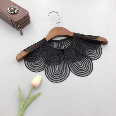 Fashionable And Elegant Big Wave Ruffle Shawl Decor For Dress For Christmas Decor