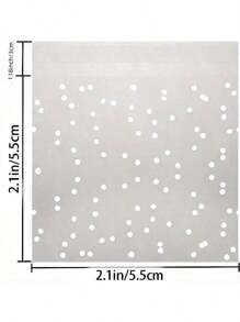 100pcs Self-Adhesive Polka Dot Transparent OPP Packaging Bag With Interesting Dot Patterns, Suitable For Snack Packaging Bags Such As Cookies, Bread, Candies, Etc., Suitable For Family Gatherings, Camping, Christmas, New Year, Valentine's Day And Other Gifts, Giving Gifts To Family And Friends (Excluding Labels)