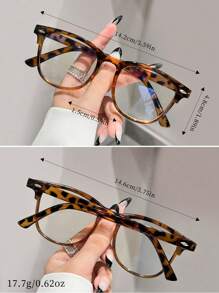 1 par de gafas de ordenador ligeras y de moda, con un diseño clásico y casual apropiado para uso diario en la oficina y la escuela, accesorios de gafas para mujeres