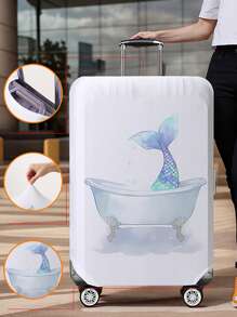 动物图案行李箱盖 18-32 英寸灵活行李箱盖，适用于 18-32 英寸行李箱盖防刮保护器行李箱保护器行李箱盖保护罩防尘罩行李箱防尘罩旅行配件返校、学校用品、购物返校书包学校配件学校用品