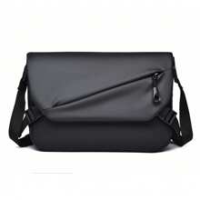 Men's Solid Color Flap Crossbody Multi-Function Pouch