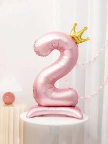 24pcs/Set 1st Birthday Crown Foil Balloons Boy Girl Party Decorations