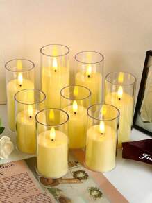 1 szt./3 szt. Mini LED Water Drop Migoczący Bezpłomieniowy Świeca Lampa, Zasilana Baterią Świeca Dekoracyjna Światło Nadaje Się Na Codzienne Święta Walentynki Halloween Boże Narodzenie Święto Dziękczynienia Przyjęcie Przyjacielskie Rodzinna Kolacja Urodziny Propozycja Specjalna Lampa Dekoracyjna, Kremowo-Biała Nadaje Się Do Wystrój Domu Salon Gabinet Kuchnia Łazienka Sypialnia Biuro Ukończenie Szkoły Restauracja Bar Kawiarnia Hotel Stół Pełen Romantycznej Atmosfery