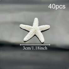 20pcs Resin Starfish Decorations, 1.18 Inch - Perfect For Weddings, Holidays, Home Crafts, Home Decor Ornaments & Accessories Best Gifts Birthday Graduation