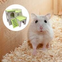 1pc Foam Hamster House, Red/Green/Blue/Purple Color Hide-Away Climbing & Playing Habitat For Small Animals, Includes Stairs And Slide