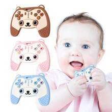 1 pezzo Ciuccio in silicone a forma di panda, giocattolo da dentizione a forma di telecomando TV, per neonati da 6 a 12 mesi, ciuccio a tema animale per stimolare la curiosità del bambino, il miglior regalo per i bebè