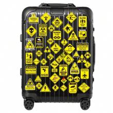 50 pièces Autocollants d'avertissement de dessin animé, autocollants drôles d'interdiction de danger pour planche à roulettes, guitare, ordinateur portable, moto, voiture, jouet classique, décalcomanies cool, fournitures scolaires, rentrée scolaire
