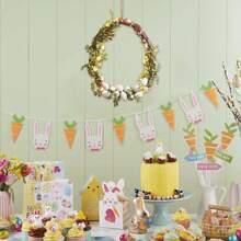 1 Peça Coroa de Páscoa, Coroa de Ovo de Vime Artificial, Decoração de Porta de Primavera para Casa
