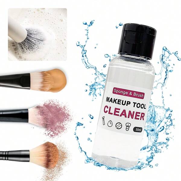 VIANOMI 50ml Líquido limpiador de brochas de maquillaje, adecuado para la limpieza profunda de esponjas, borlas y brochas de maquillaje