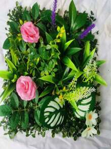 Simulation Milan Lawn Plant Wall Background Wall Decoration Fake Lawn Grass (Some Accessories Have Random Colors)