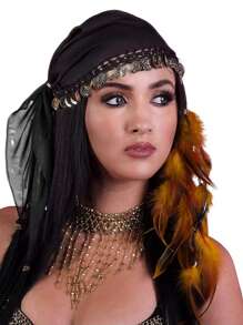 1PC Belly Dance Jewelry Coin Headscarf Dance Performance Accessories Headgear Folk Hat(The Outer Packaging Of The Product Is Shipped Randomly)Product Color Shipped With - Multicolor - View 9