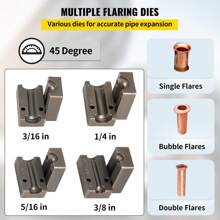 Hydraulic Tube Expander, 1/2" Or 3/8" Or 3/16" Or 1/4" Or 5/16" To 1-1/8" OD, HAVC Hydraulic Crimp Tool With 7 Expanding Tips, Deburring Tool, Copper Aluminum Brass Soft Steel Tube Cutter - 45˚ Expansion Tool With 4 Pairs Of Dies With Box - View 3
