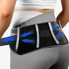 1pc Back Brace For Lower Back Support - Breathable Design With Lumbar Support Pad - For Home & Lifting At Work - For Men & Women - Multicolor - View 5