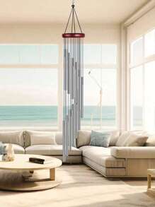 1 个 12 管风铃，房间装饰悬挂风铃，墙壁装饰。适用于花园、阳台、露台、门廊、家庭和商店装饰、节日和节日派对装饰、房间和纪念空间的壁挂装饰品 - 彩色 - 查看 8