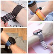 尼龙表带与华为兼容，与三星 Galaxy Watch 6/5/4 40mm 44mm/Watch 6 Classic 43mm 47mm/Watch 5 Pro 45mm/Watch 4 Classic 42mm 46mm、20mm 22mm 快拆替换运动表带 ﻿ 作为送给返校学生的礼物 - 20mm - 查看 3