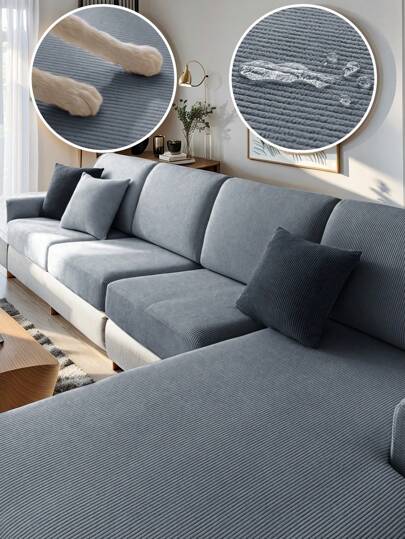 1 件弹性防水提花沙发套，分段式沙发套，耐磨弹力沙发套可洗软沙发垫套防滑家具保护套沙发套宠物用