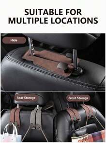 汽车座椅头枕挂钩 汽车双头枕钱包挂钩 汽车后排座椅头枕挂钩 用于悬挂手提包、包、衣服和钱包