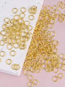 500/50/100pcs 4-10mm Golden Color Stainless Steel Split Rings - Durable Open Jump Rings Connectors For DIY Jewelry Making, Necklace, Bracelet Accessories, And Small Business Supplies - Rust-Resistant, Easy To Use, And Versatile