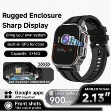 SIMSONLAB 2.13-Inch HD Front Camera Smart Watch For Man , OLED Screen Material, Waterproof Design, Support SIM Card Insertion , Support GPS/Beidou/Granus Support WIFI 2.4G Full Touch Square Screen Plug-In Calls Complete WhatsApp Market Good Gift Good Stylish Goodies - Multicolor - View 2