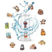 50 张可爱树懒涂鸦贴纸，装饰派对滑板手机壳水杯吉他贴纸可 DIY 贴纸