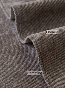1pc Plain Chenille Sofa Couch Cover, Simple & Minimalist Style With Star Pattern, Anti-Slip, Scratch-Resistant, Suitable For All Seasons Home Decor Sofa Pad - Grey - View 4