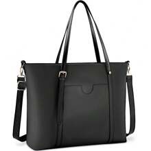 Bolsa Feminina Tote Bag para Laptop de 15,6 Polegadas, Bolsa Tote Grande de Couro, Bolsa de Ombro para Escritório Leve para Trabalho e Compras - Multicolorido - Visão 13
