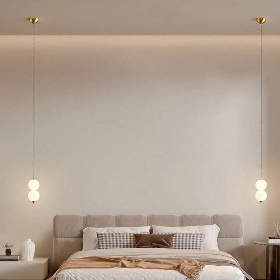 1 pieza Lámpara colgante LED moderna, ajustable a 3 colores, montaje al ras de la mitad metálica pulida con pantalla de acrílico, control de interruptor, cableado fijo, 110V-240V, incluye hardware de instalación - Apto para dormitorio, pasillo, iluminación acentuada