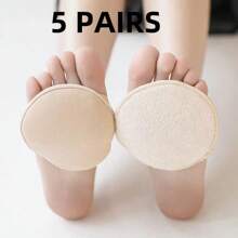 10pcs/5pcs/3pcs/1pc Women High Heel Toe Pads, Comfortable Foot Care Half Insoles, Anti-Slip Toe Cap, Arch Support Pads, Decompression Anti-Slip Toe Socks, Spring/Summer Open Toe Socks