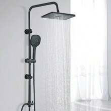 Black Shower Set Shower System Shower Mixer Rain Shower Hand Shower - Black - View 3