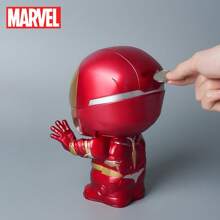 1PC Marvel Officially Licensed Iron Man Figure Save Money Movie Peripheral Collectible Change Series Money Box Desktop Decoration Sculpture Model Christmas Birthday Good Gift - Red - View 4
