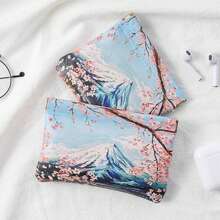 2pcs Set - Oil Painting Coin Purse, Women Mini Ultra- Coin Wallet, Sanitary Napkin Pouch, Small Carry Bag - Multicolor - View 1