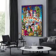 1 tấm áp phích nghệ thuật treo tường không khung Pop F. Futurama B-Bender Anime tự làm áp phích quán cà phê trang trí nhà cửa khung tùy chọn - Nhiều màu - Xem 18