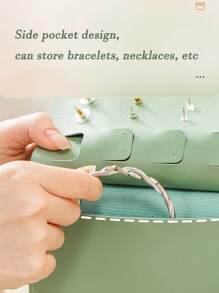 1 件珠宝收纳卷，42 对耳环收纳盒，创意珠宝耳环收纳书，便携式珠宝袋，耳环盒礼物女士女孩 - 彩色 - 查看 7