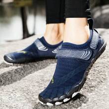 Women's New Casual Sports Beach Shoes, Lightweight Comfortable Flexible Rubber Outsole, Breathable Upper Allow Barefoot Wear, Suitable For Hiking, Camping, Trekking, Cycling, Swimming - Dark Blue - View 4