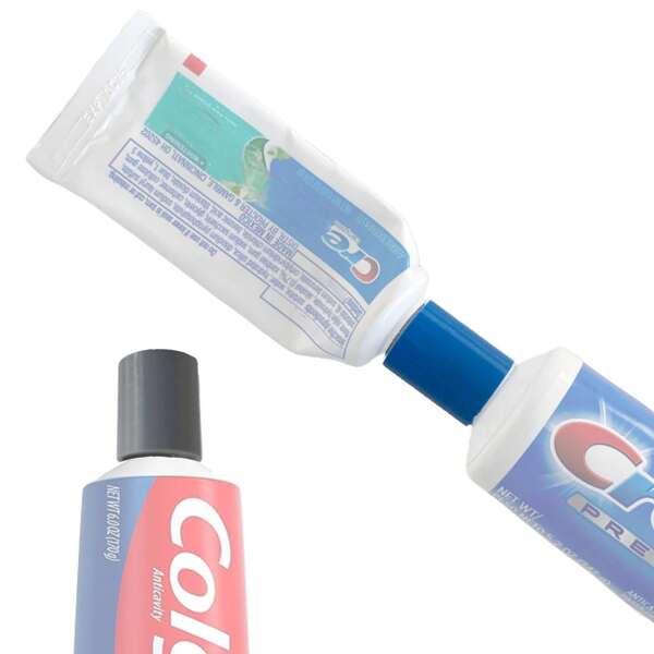 Adattatore per ricarica di dentifricio, perfetto per ricarica di dentifricio da viaggio, adattatori per tubi Coolgate, decorazione bagno di casa, ritorno a scuola