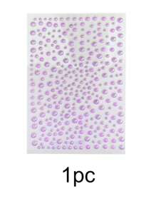 1 张 3D 珍珠贴纸珠宝贴纸自粘贴纸钻石装饰，珍珠贴纸发饰 DIY 装饰配件 - 彩色 - 查看 9