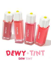 AMUSE DEW TINT 09 UVA MORADA, Ligero, suave y ultra hidratante, tinte no pegajoso, brillo labial con hidratación y larga duración, altamente pigmentado, tinte de aspecto talla grande suave, brillante, vegano, K-Beauty, maquillaje coreano, 4g/0.14oz