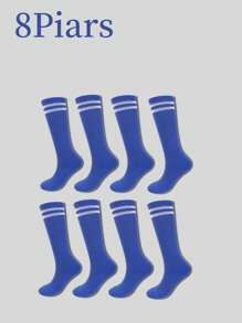 16pcs/12pcs/8pcs/4pcs/1 Pair Kids Football Basketball Running Cycling Training Socks, Girls Long Tube Socks, Boys Moisture Wicking Breathable Sports Socks - Multicolor - View 35