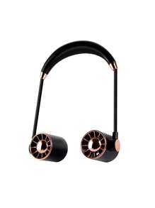 AOYI 1 pieza Ventilador mini recargable y portátil para colgar al cuello, de diseño minimalista, con 1200mAh y 3 velocidades ajustables, para uso en exteriores, con cable de carga - Multicolor - Ver 9