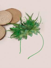 1 pieza Fascinadores para mujeres Diadema para fiesta de té Sombreros para el Kentucky Derby Sombreros para boda y cóctel, aro decorado con flor para el cabello