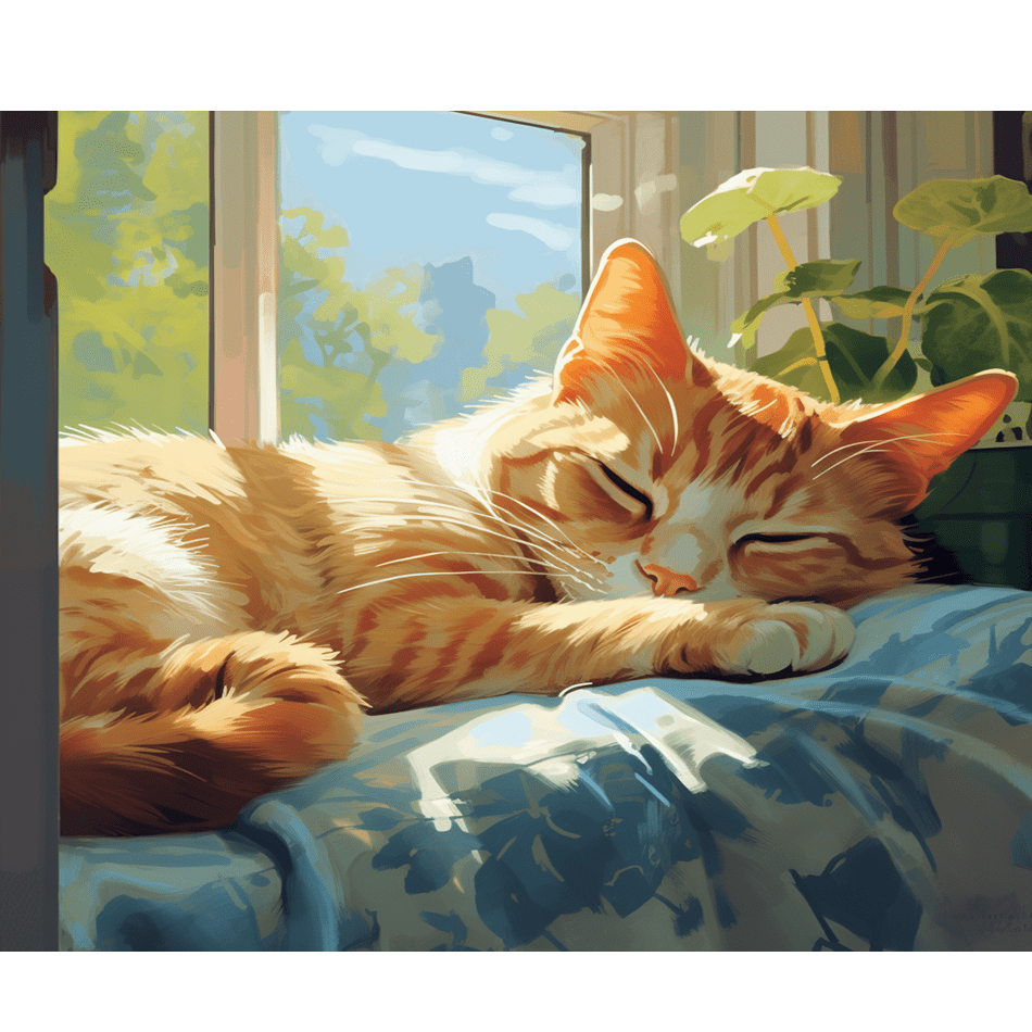 1/2 piezas Pintura de gato por números Pintura DIY Regalo Caligrafía Pintura para decoración de hogar Obra de arte de pared 40x50cm/16x20 pulgadas Sin marco