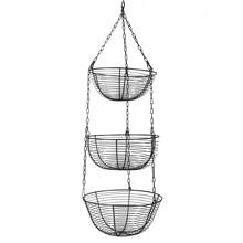 Cesto portafrutta e verdura a 3 ripiani per conservare frutta e cibo, fiori e piante