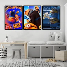 1pc Wall Arts Posters Anime Vintage D - Despicable Daddy 4 Posters Fancy Living Room Bar Wall Painting Retro Decorative Painting In The Middle, Suitable For Living Room, Dining Room Or Bathroom, Room Decoration, High Quality Without Frame, Indoor/Outdoor Canvas Art, Frameless