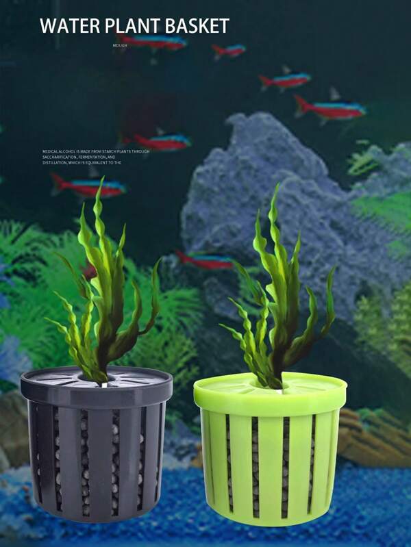 4pcs Aquarium Plant Basket Set, Fish Tank Aquascape Planter Holder For Aquatic Plant Cultivation And Decoration, Suitable For Aquarium Landscaping And Plant Growth Support