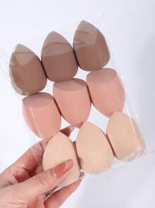 9pcs Multi-Color Makeup Sponges, Suitable For BB Cream, Foundation, Setting Powder To Create Flawless Complexion. Also Can Be Used With Concealer, Blush, Eyeshadow. Expands When Wet, Latex-Free, Dual-Use Wet & Dry, Fits All Skin Types.